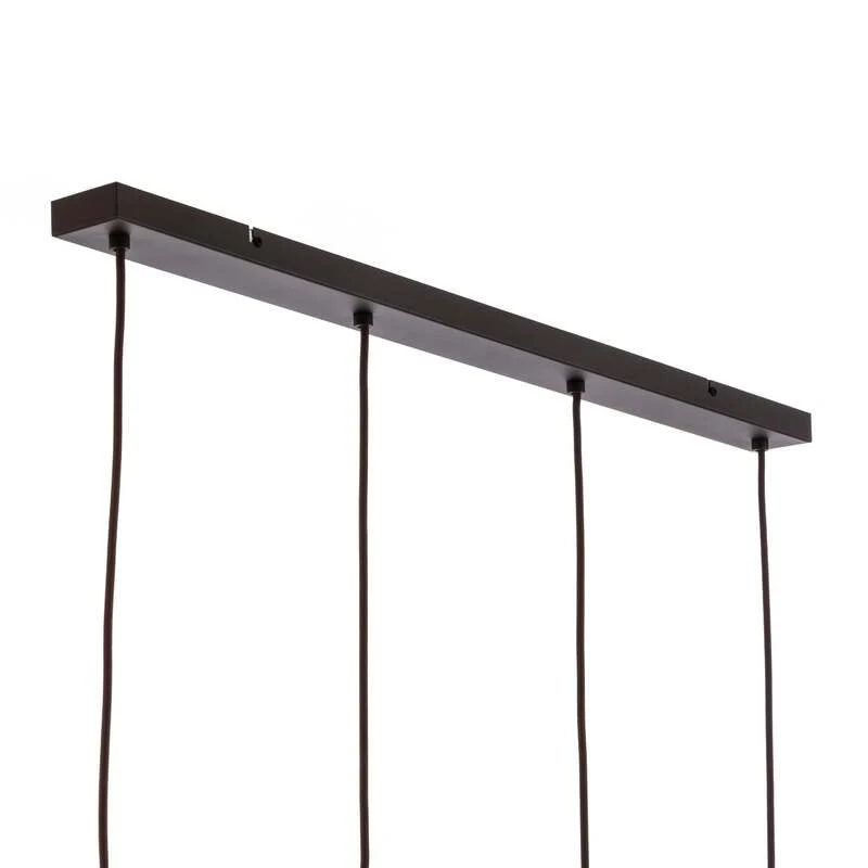 B-Ware Lindby Hängeleuchte Valentina 4-flg. Glas rund smoked für Esszimmer Wohnzimmer