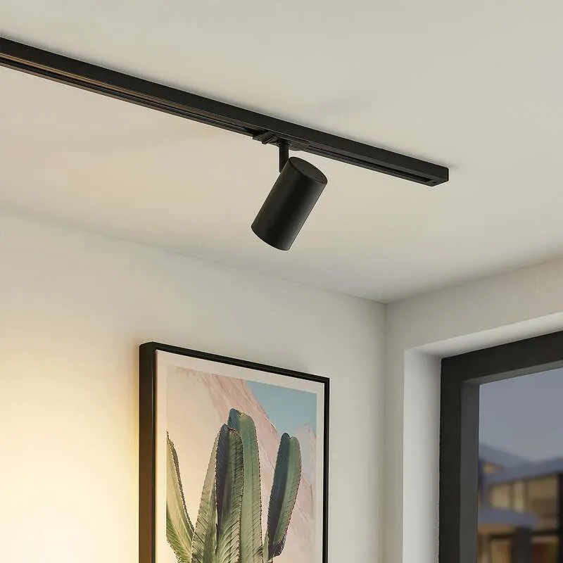 3x B-Ware Lindby Schienenspot Linaro GU10 LED Strahler dimmbar schwarz 1-Phasen Ø6cm