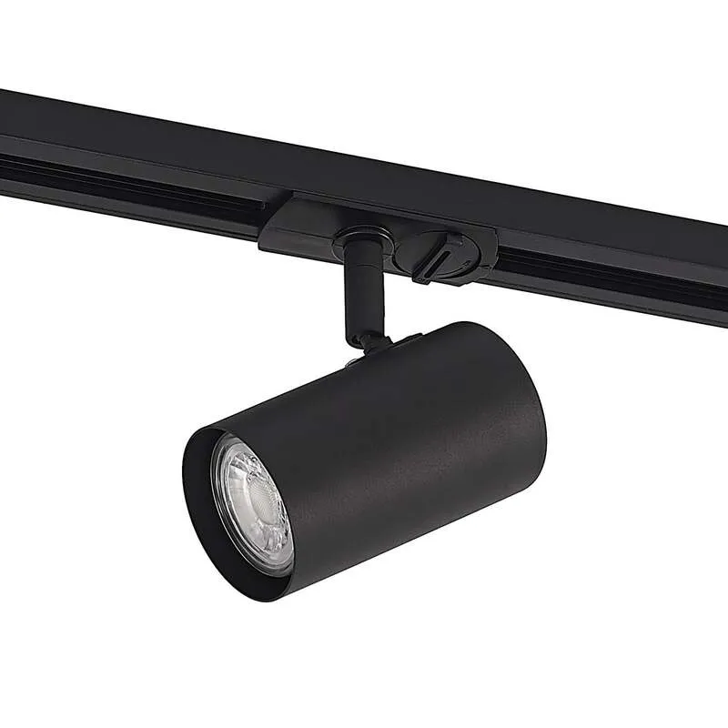 3x B-Ware Lindby Schienenspot Linaro GU10 LED Strahler dimmbar schwarz 1-Phasen Ø6cm