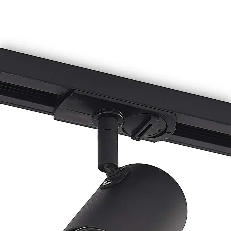 3x B-Ware Lindby Schienenspot Linaro GU10 LED Strahler dimmbar schwarz 1-Phasen Ø6cm