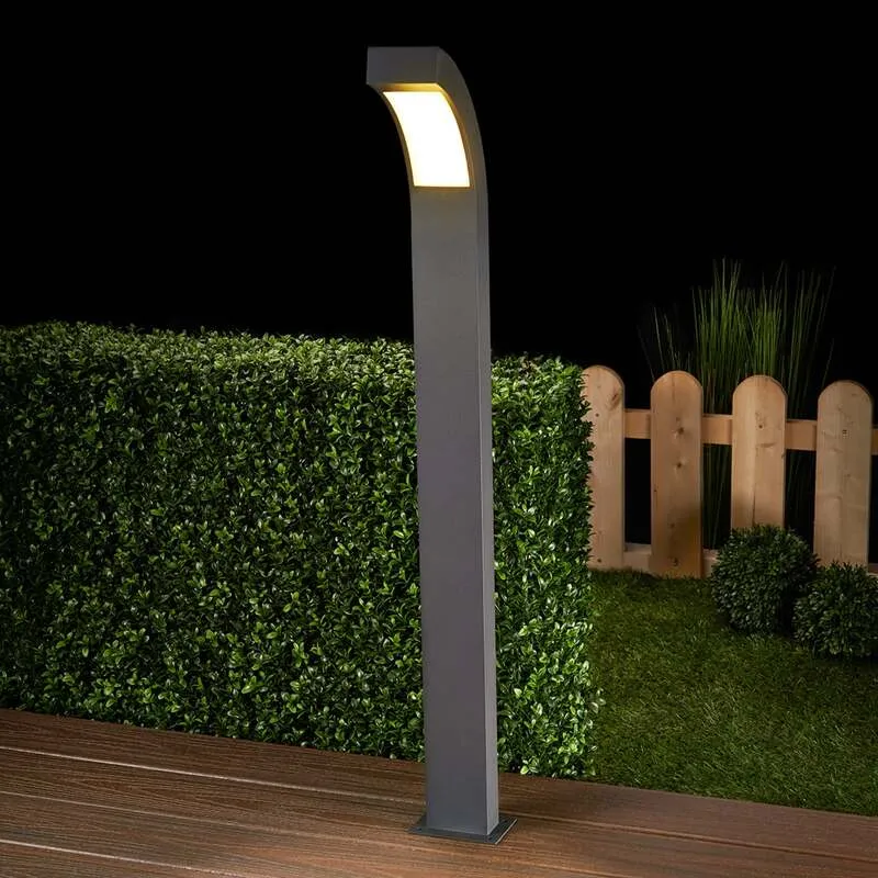 B-Ware Lucande Wegeleuchte Gartenleuchte Lennik LED Pollerleuchte anthrazit 100cm IP54