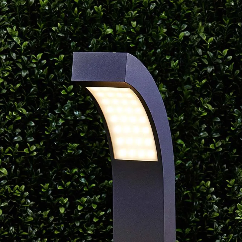 B-Ware Lucande Wegeleuchte Gartenleuchte Lennik LED Pollerleuchte anthrazit 100cm IP54