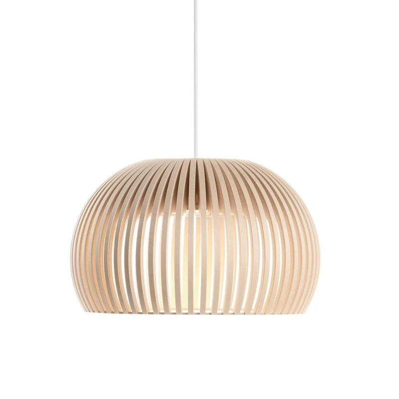 LED Pendelleuchte Atto 5000 aus Holz Ø 34cm
