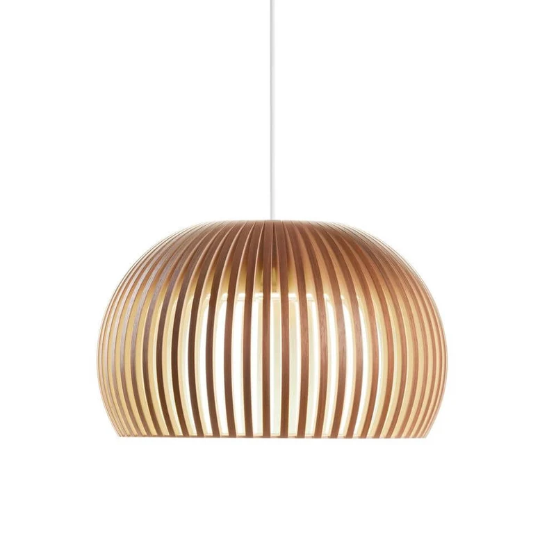 LED Pendelleuchte Atto 5000 aus Holz Ø 34cm