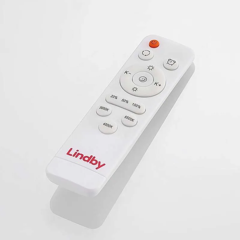 B-Ware Lindby Deckenleuchte Deckenlampe LED Rund Todor anthrazit Holz Wohnzimmer Flur