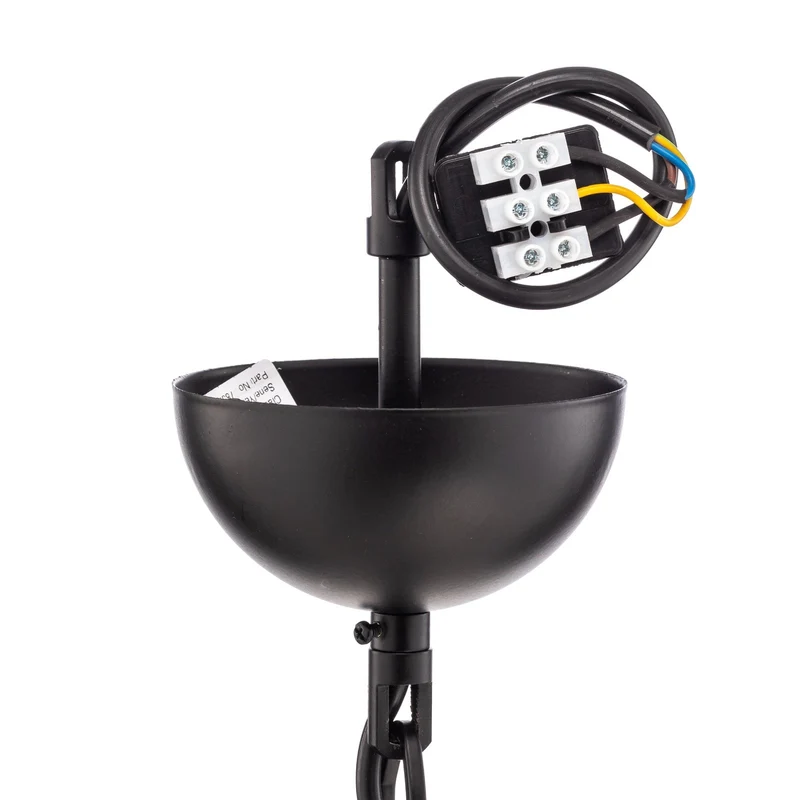 B-Ware Avonni AV-7002-1876-6BSY Kronleuchter Hängeleuchte schwarz 6-flammig E27 LED