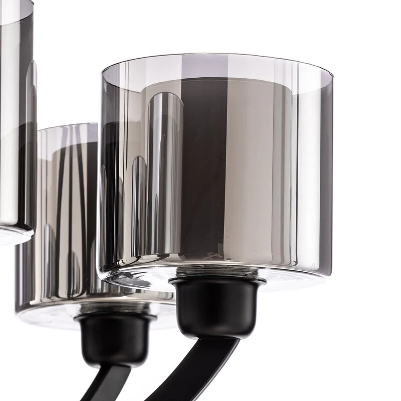 B-Ware Avonni AV-7002-1876-6BSY Kronleuchter Hängeleuchte schwarz 6-flammig E27 LED