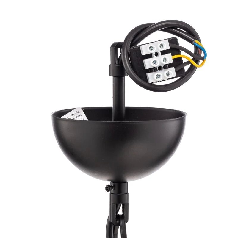 B-Ware Avonni AV-7002-1876-6BSY Kronleuchter Hängeleuchte schwarz 6-flammig E27 LED