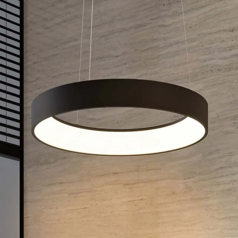 B-Ware Arcchio Pendelleuchte Hängelampe LED Lampe Aleksi schwarz Eisen Kunststoff 60 cm