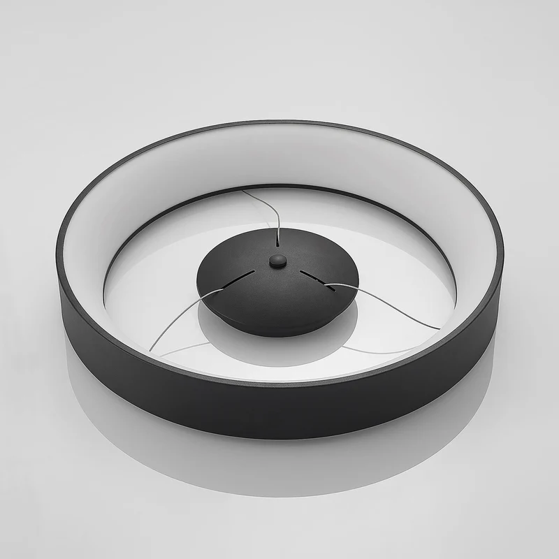B-Ware Arcchio Pendelleuchte Hängelampe LED Lampe Aleksi schwarz Eisen Kunststoff 60 cm