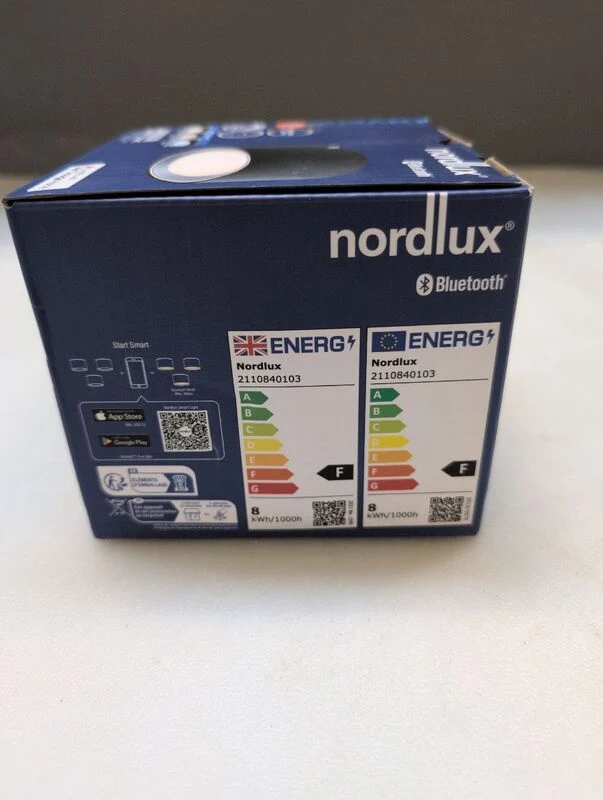 B-Ware Nordlux LED Deckenspot Landon Smart dimmbar schwarz 8,2cm Höhe 650 Lumen IP44