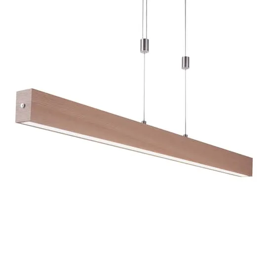 B-Ware Leuchten Direkt LED-Pendelleuchte Amanda Hängelampe Lampe LED Holzoptik dimmbar