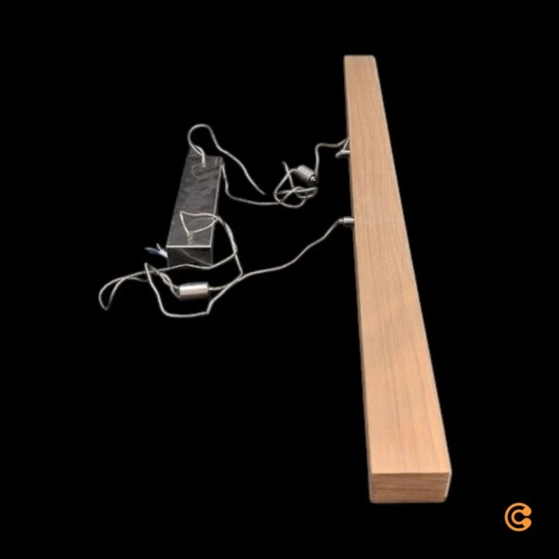 B-Ware Leuchten Direkt LED-Pendelleuchte Amanda Hängelampe Lampe LED Holzoptik dimmbar