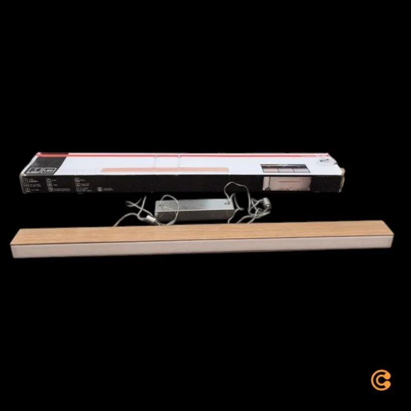 B-Ware Leuchten Direkt LED-Pendelleuchte Amanda Hängelampe Lampe LED Holzoptik dimmbar