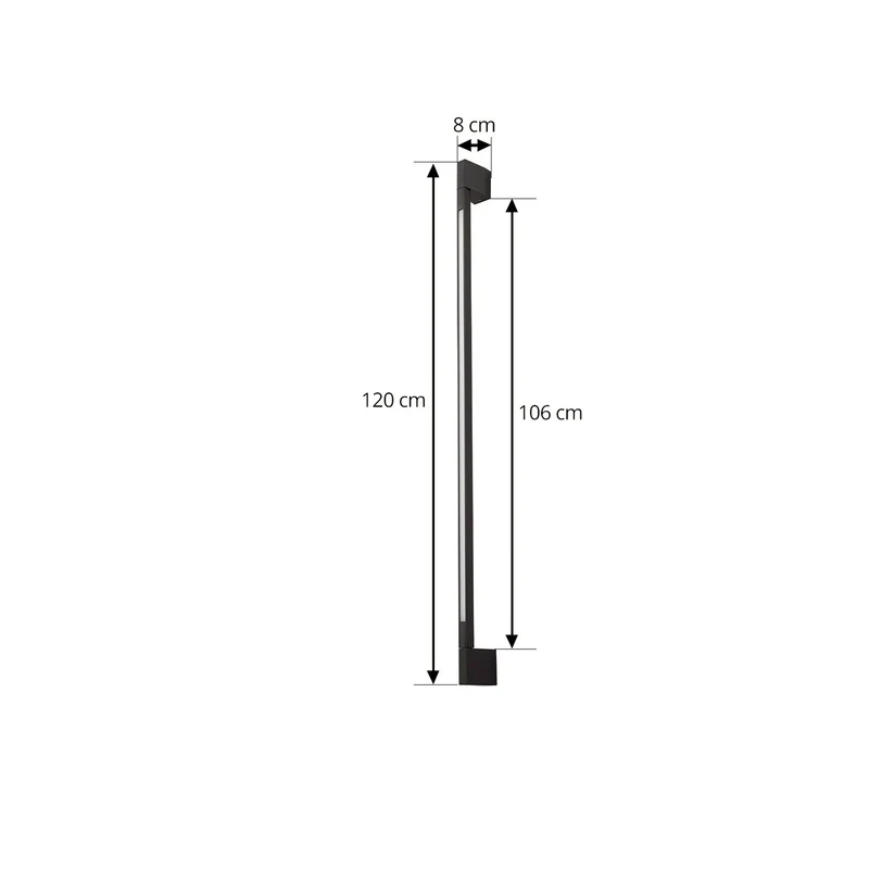 B-Ware Lindby Wandleuchte Wandlampe LED Neano schwarz Metall IP54919