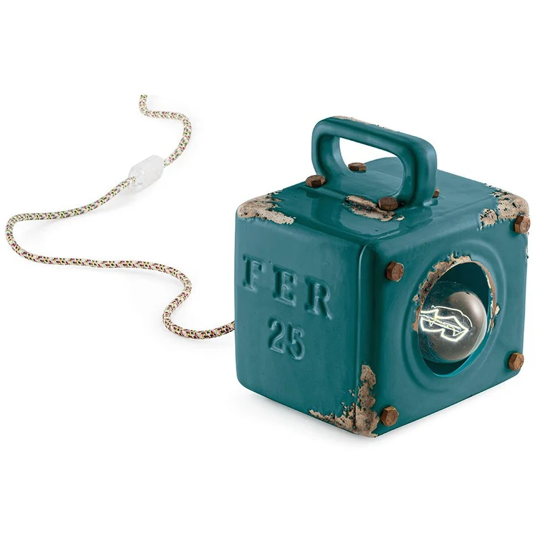 Ferroluce Industrial Retro-Tischleuchte mit Schalter