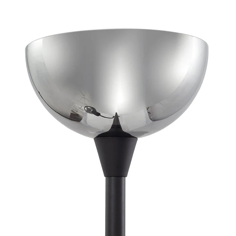 B-Ware Lindby Stehleuchte Nehemia schwarz Glas Leselicht 185 cm Stehlampe Lampe Leuchte