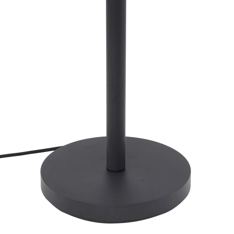 B-Ware Lindby Stehleuchte Nehemia schwarz Glas Leselicht 185 cm Stehlampe Lampe Leuchte