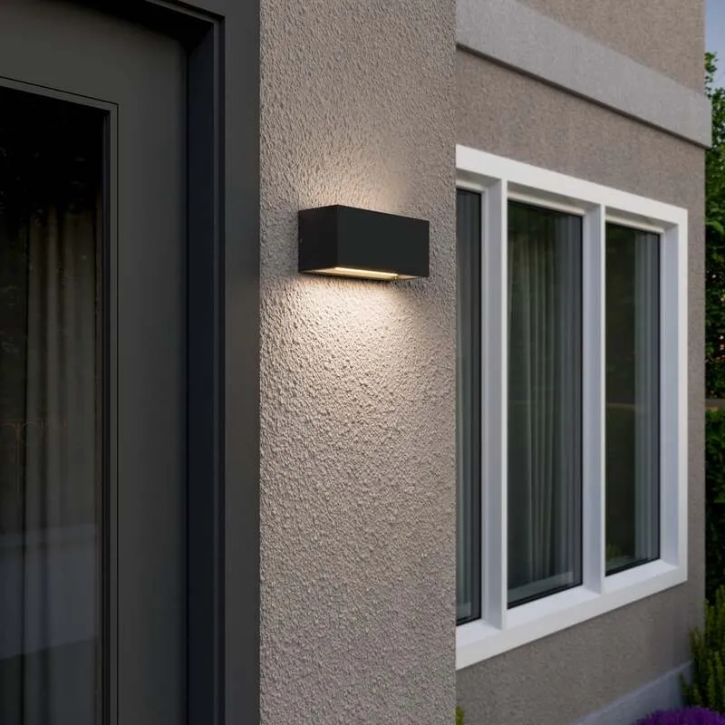 B-Ware Lucande Außenwandleuchte Bente LED Gartenlampe anthrazit dimmbar IP54 25cm