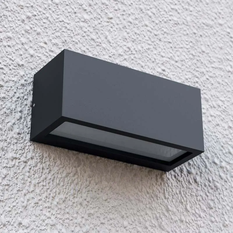 B-Ware Lucande Außenwandleuchte Bente LED Gartenlampe anthrazit dimmbar IP54 25cm