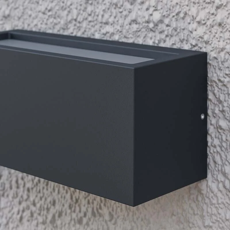 B-Ware Lucande Außenwandleuchte Bente LED Gartenlampe anthrazit dimmbar IP54 25cm