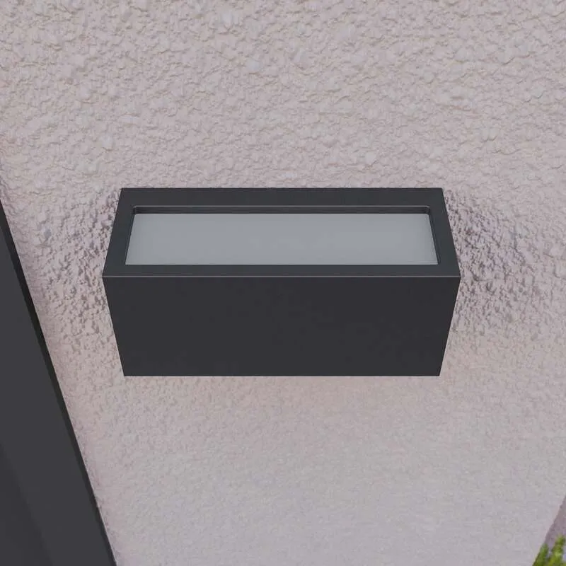B-Ware Lucande Außenwandleuchte Bente LED Gartenlampe anthrazit dimmbar IP54 25cm