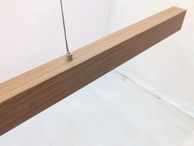 B-Ware Leuchten Direkt LED-Pendelleuchte Amanda Hängelampe Lampe LED Holzoptik dimm103