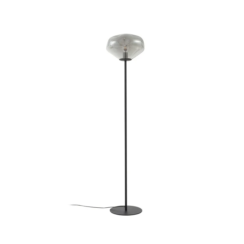 B-Ware Lindby Stehleuchte Lelia rauchgrau Glas Metall 150 cm 1 Lichtquelle nicht dim...