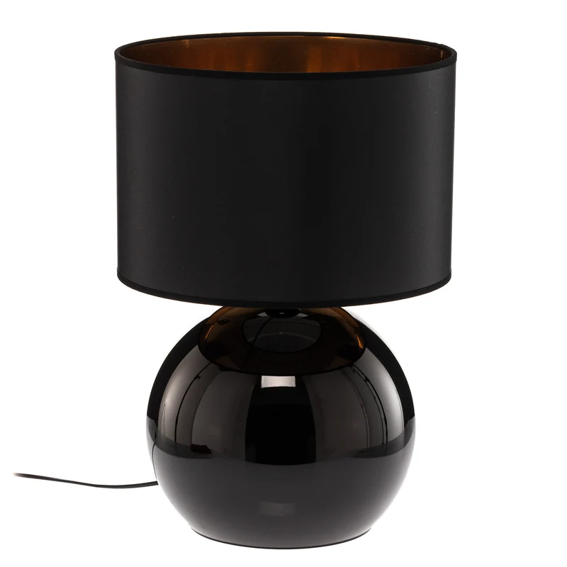 B-Ware TK Lighting Tischleuchte Palla Ø 36 cm schwarz/gold Lampe Leuchte Leselampe E27