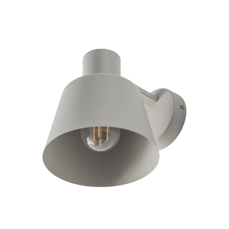 B-Ware Wandleuchte Dunka taupe 1-flammig Stahl E27 17 cm Sigma dimmbar IP20
