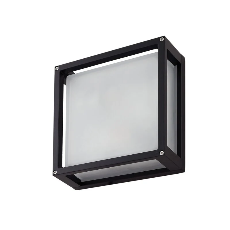 B-Ware Lucande Außenwandlampe Aurelien anthrazit 25x25 cm mit Sensor IP54