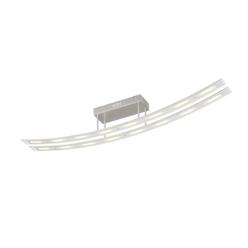 B-Ware Lindby Deckenleuchte Jarda LED Lampe dimmbar warmweiß 134cm nickel matt 5760lm