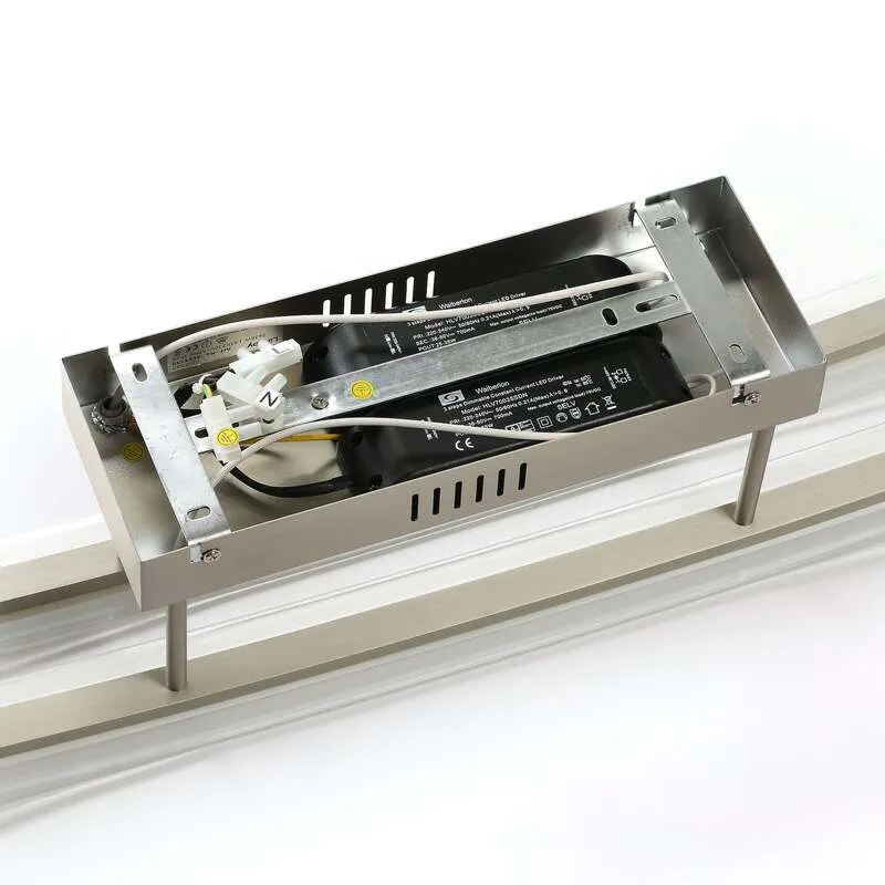 B-Ware Lindby Deckenleuchte Jarda LED Lampe dimmbar warmweiß 134cm nickel matt 5760lm