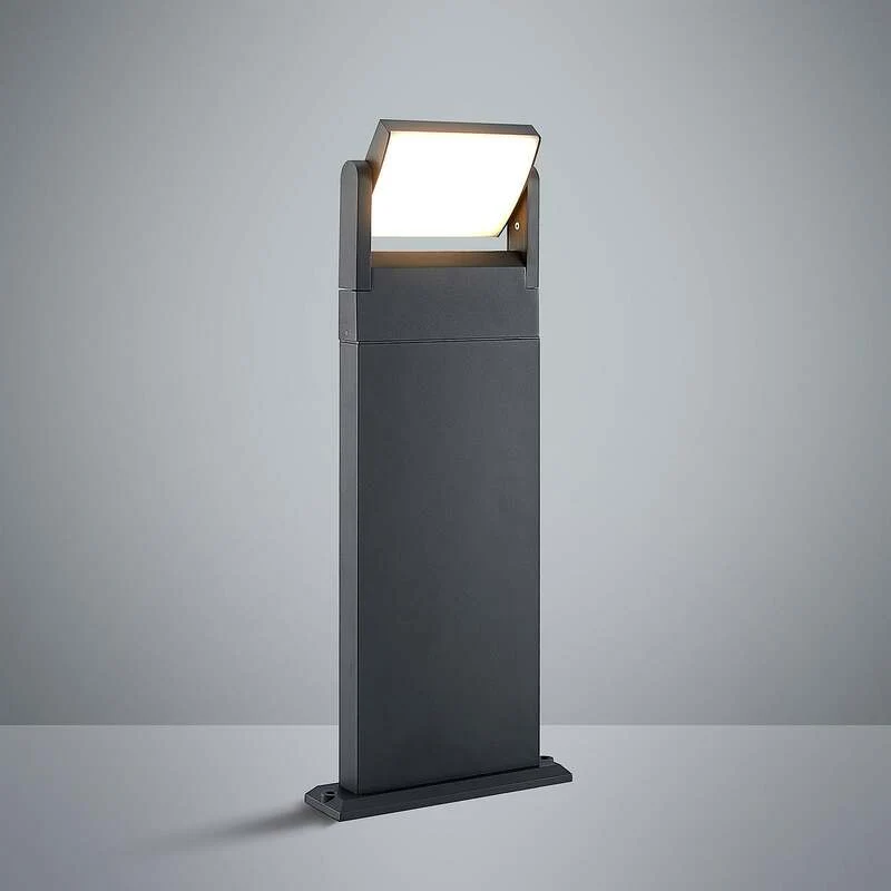 B-Ware Lindby Cathalena LED-Wegeleuchte Wegelampe Lampe Leuchte Gartenlampe Dunkelgrau