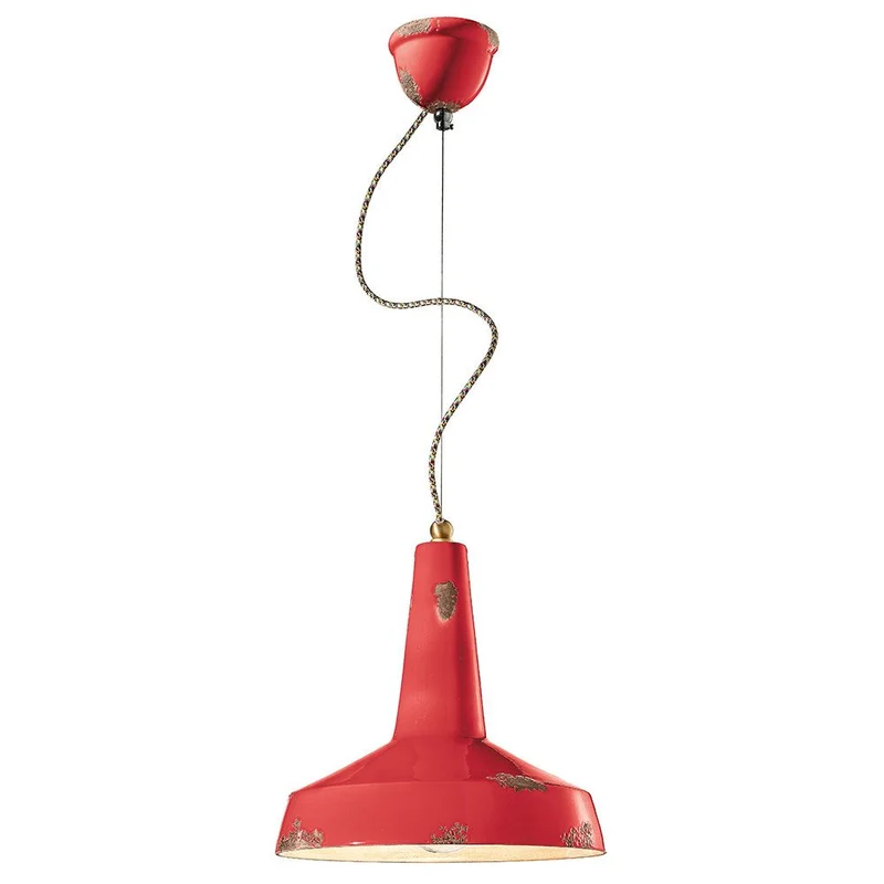 Ferroluce Vague-Vintage Hängeleuchte aus Keramik Ø 35cm