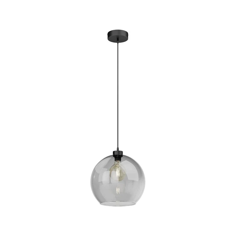 B-Ware Hängeleuchte Cubus Pendelleuchte Lampe Leuchte LED dimmbar E27 rauchgrau Ø30cm
