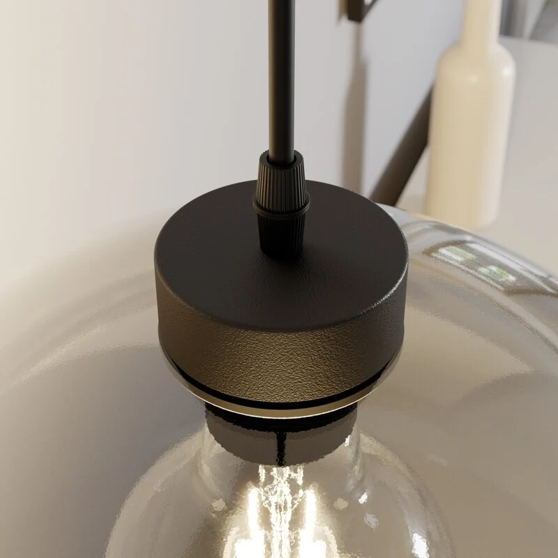 B-Ware Hängeleuchte Cubus Pendelleuchte Lampe Leuchte LED dimmbar E27 rauchgrau Ø30cm