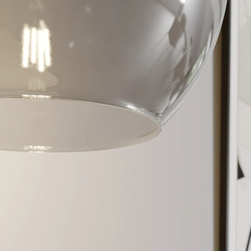 B-Ware Hängeleuchte Cubus Pendelleuchte Lampe Leuchte LED dimmbar E27 rauchgrau Ø30cm