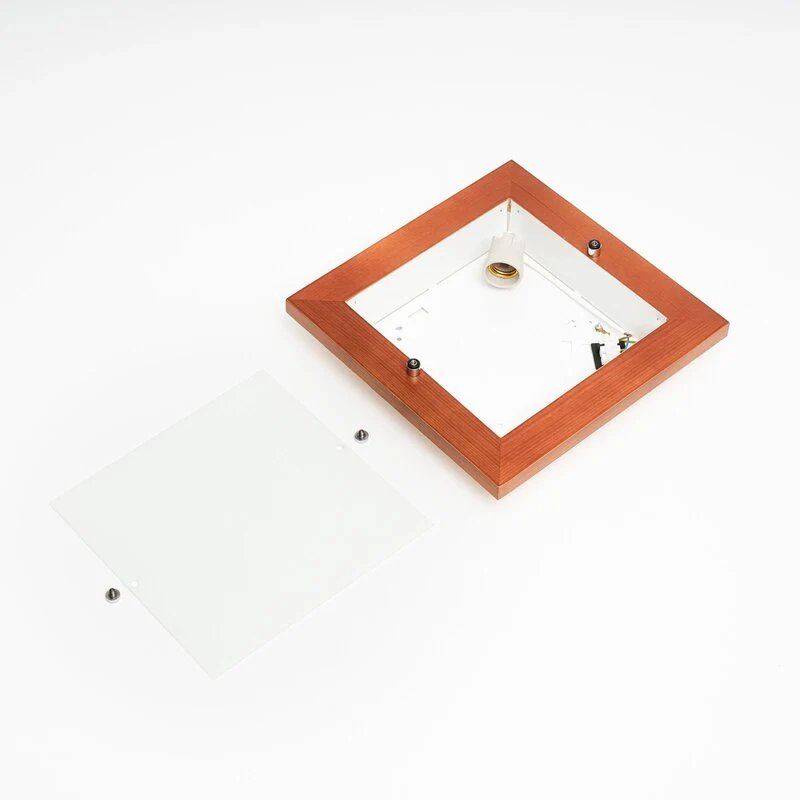 B-Ware Envostar Kerio Deckenlampe 30x30cm Kiefer rustikal dimmbar E27 15W