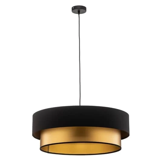 B-Ware Euluna Hängeleuchte Dorina Deckenlampe Pendelleuchte E27 schwarz gold Ø 60cm