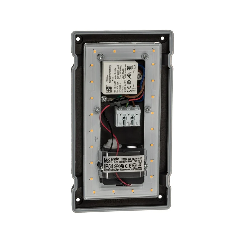 B-Ware Lucande Außenwandleuchte Ilirian LED Gartenlampe Wandleuchte anthrazit 15x25cm