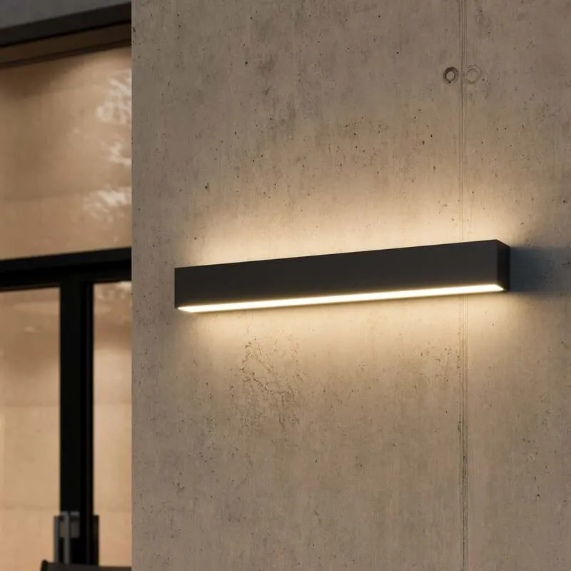 B-Ware Lucande Außenwandleuchte anthrazit Lengo LED Gartenlampe Leuchte 3000K IP65 50cm