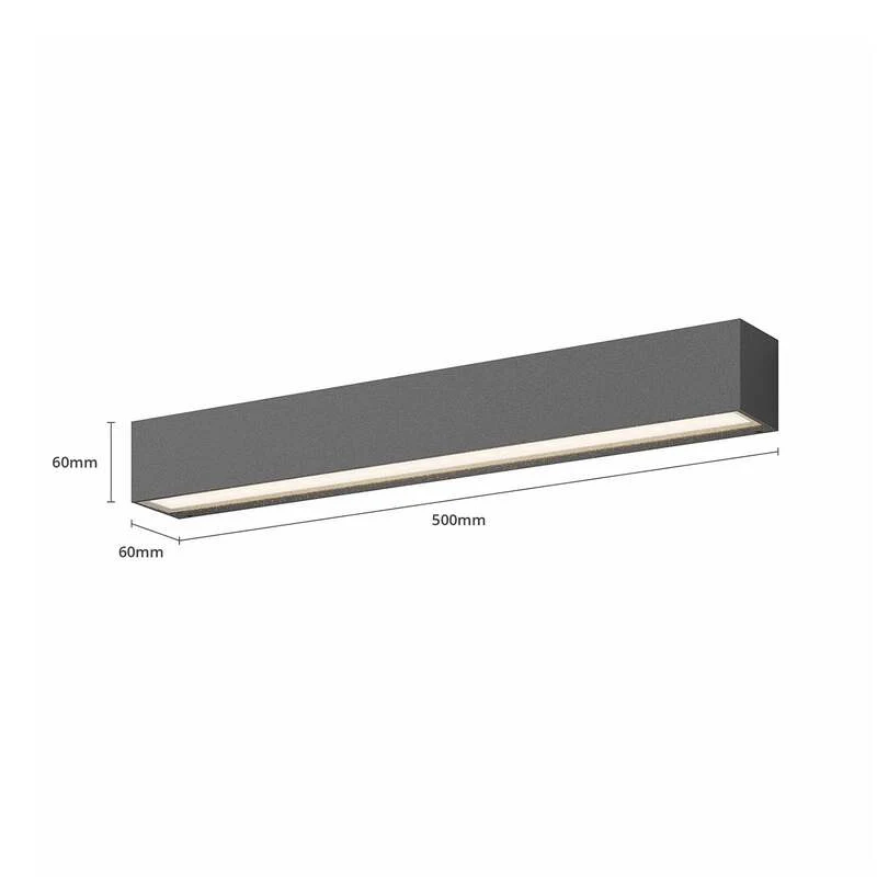 B-Ware Lucande Außenwandleuchte anthrazit Lengo LED Gartenlampe Leuchte 3000K IP65 50cm