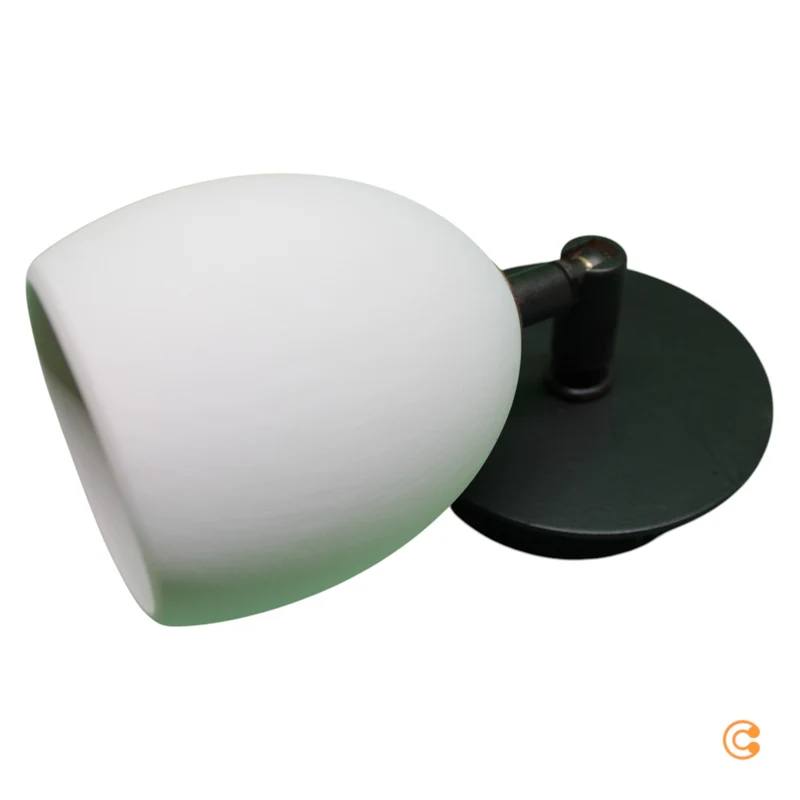 B-Ware Menzel Wandspot Strahler Keramik Eisen Provence matt dunkelbraun weiß GU10 LED