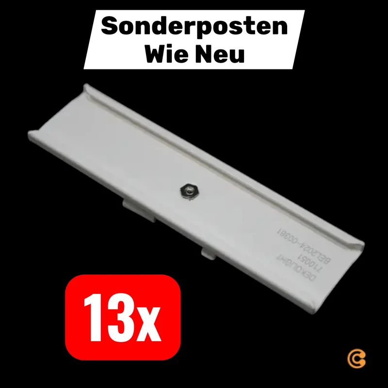 13x B-Ware Deko-Light Rasterdecken Schnellmontageklammer für Hochvolt-Schiene 3phasig Weiß
