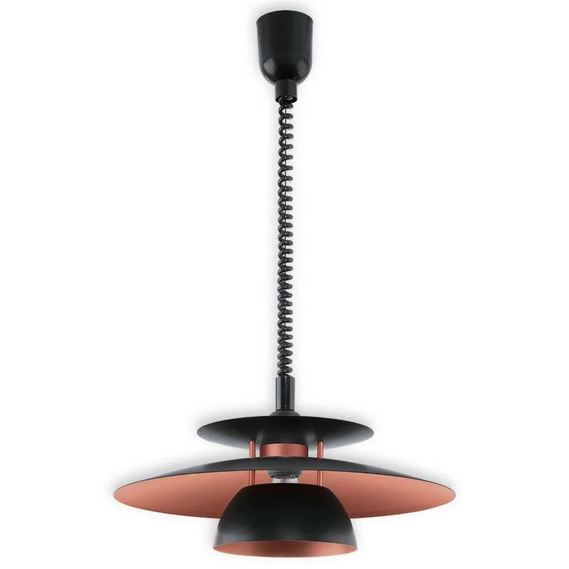 B-Ware Eglo Hängeleuchte Brenda LED Pendelleuchte dimmbar schwarz kupfer 110cm Höhe