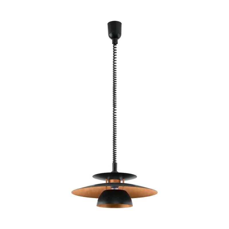 B-Ware Eglo Hängeleuchte Brenda LED Pendelleuchte dimmbar schwarz kupfer 110cm Höhe
