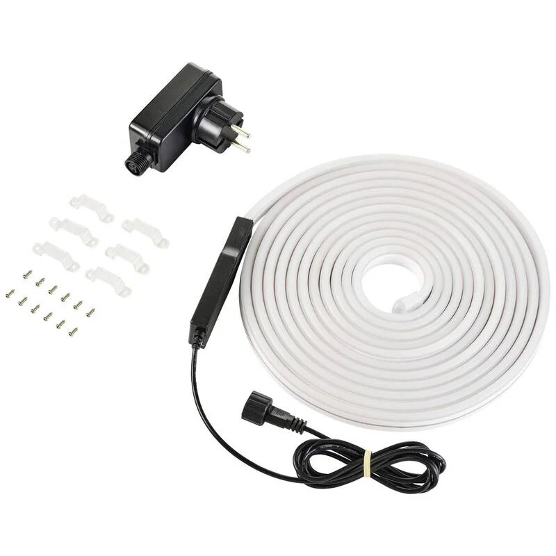 4x B-Ware Sygonix LED Streifen RGB 5m dimmbar App steuerbar Außenleuchte IP44 warmweiß