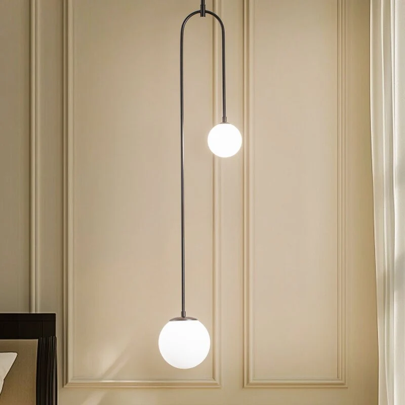 B-Ware Avonni Hängeleuchte AV-1897-2BSY 2 Glaskugeln Deckenlampe Deckenleuchte Lampe G9