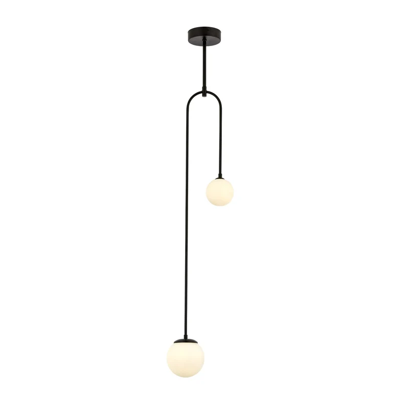 B-Ware Avonni Hängeleuchte AV-1897-2BSY 2 Glaskugeln Deckenlampe Deckenleuchte Lampe G9